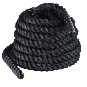 Corda Naval 6 Metros Exercício Treino Funcional Academia 38mm - Preto