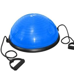 Bosu Ball Meia Bola Inflável com Alças Azul Anti Estouro