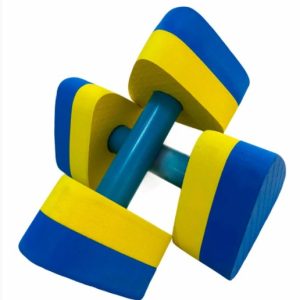 Halter de Hidroginástica 1 a 2 Kg (Tamanho P) - Azul e Amarelo